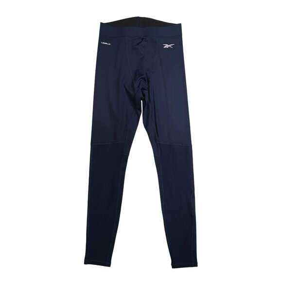 Reebok Men's Navy Speedwick Performance Leggings Size M - Picture 1 of 5